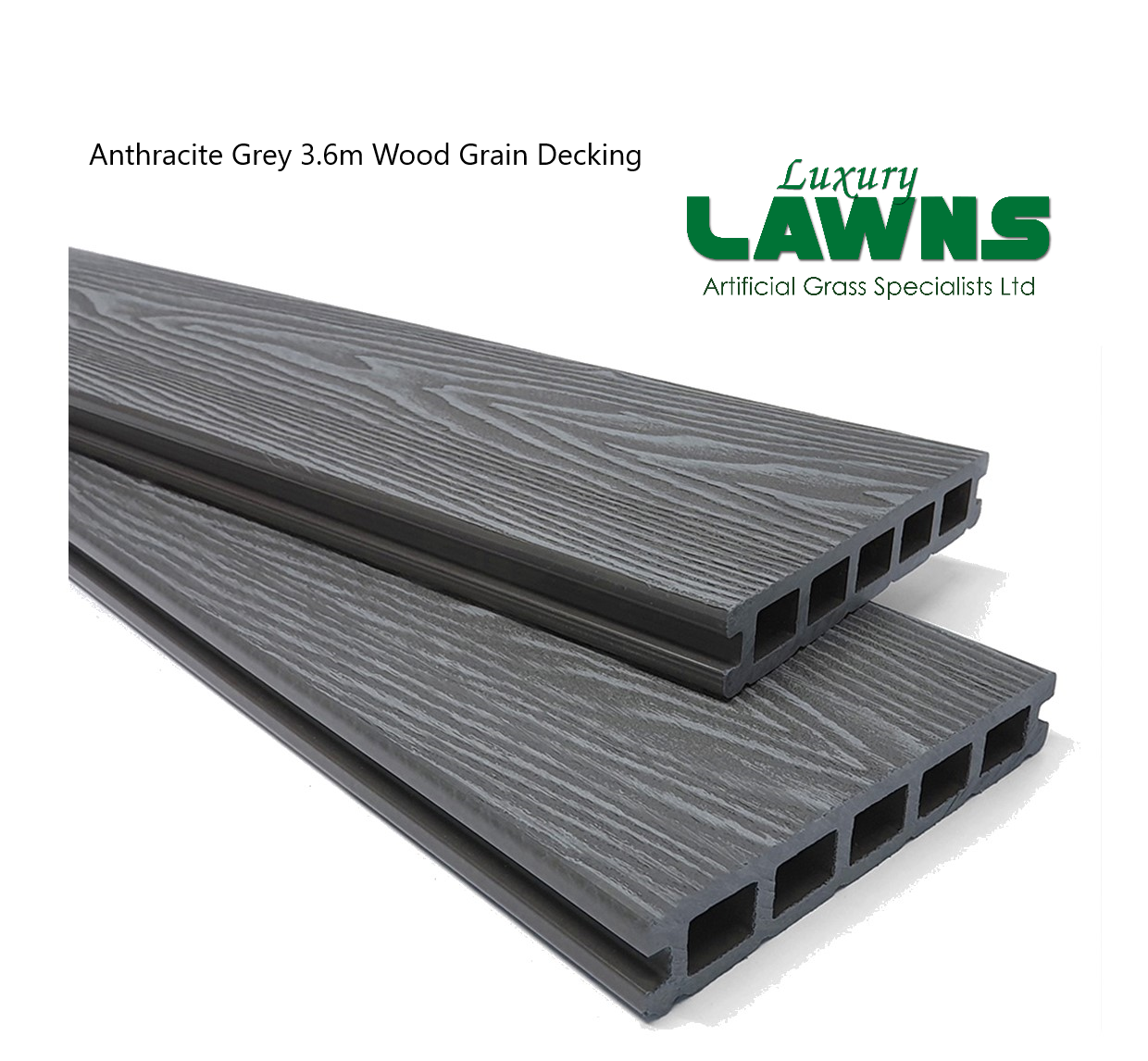 Luxury Brown Composite Wood Decking Kit 2.9m Boards (Reversible)